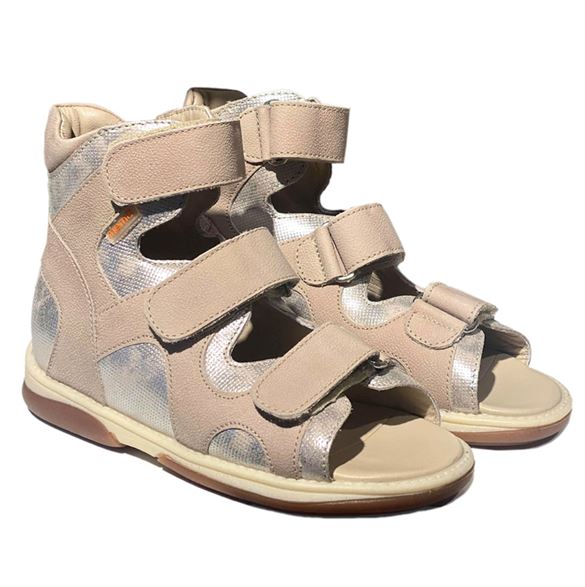 Memo Joanna Sandal Beige Sølv Sandaler Med Ekstra Støtte -