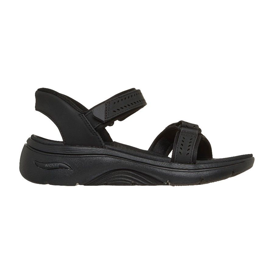 Skechers Walk Arch Fit Sandal Candace Fritidssko Dame Sort - Sort Female 37