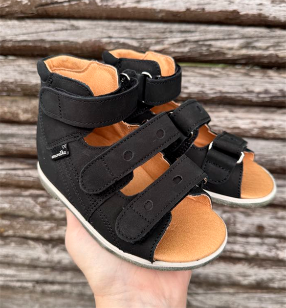 Aurelka Sandal Sort Sandal Med Ekstra Støtte - Sort