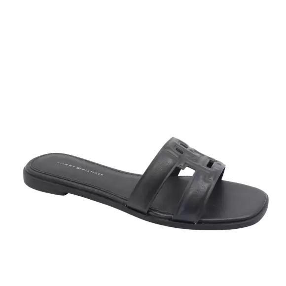 Tommy Hilfiger Logo Strap Mule Fw0fw08671 Bds - Sort Female 41